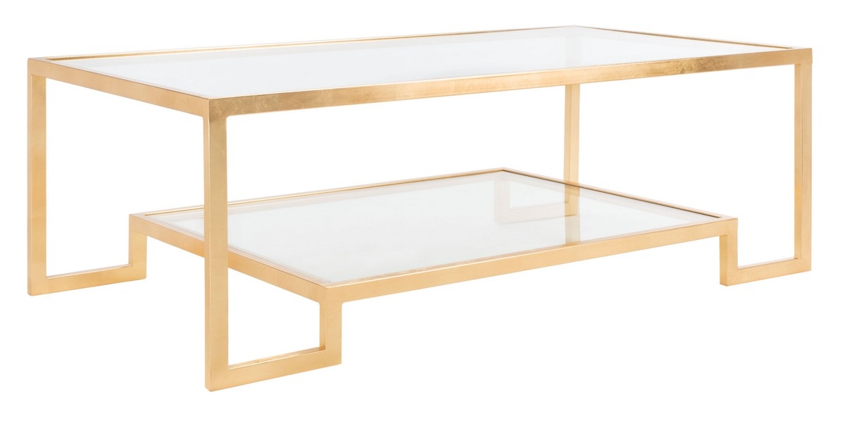 Vivian Gold Leaf Coffee Table - Gold - Safavieh - Image 6