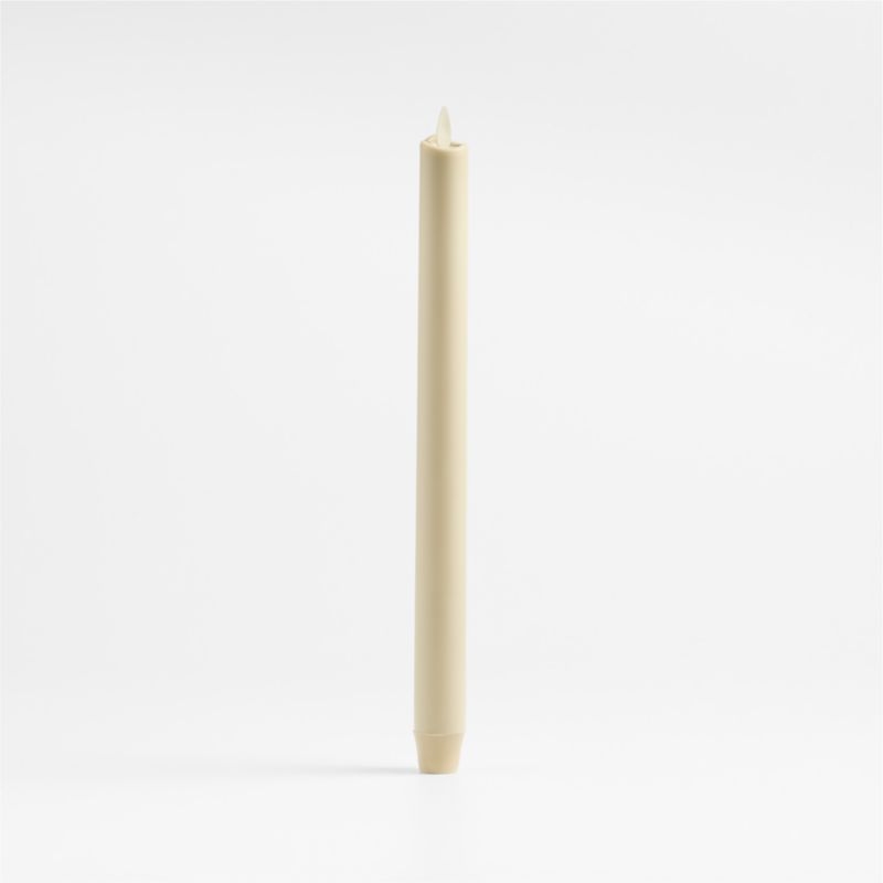 Flicker Flameless Ivory Taper Candle 12" - Image 2