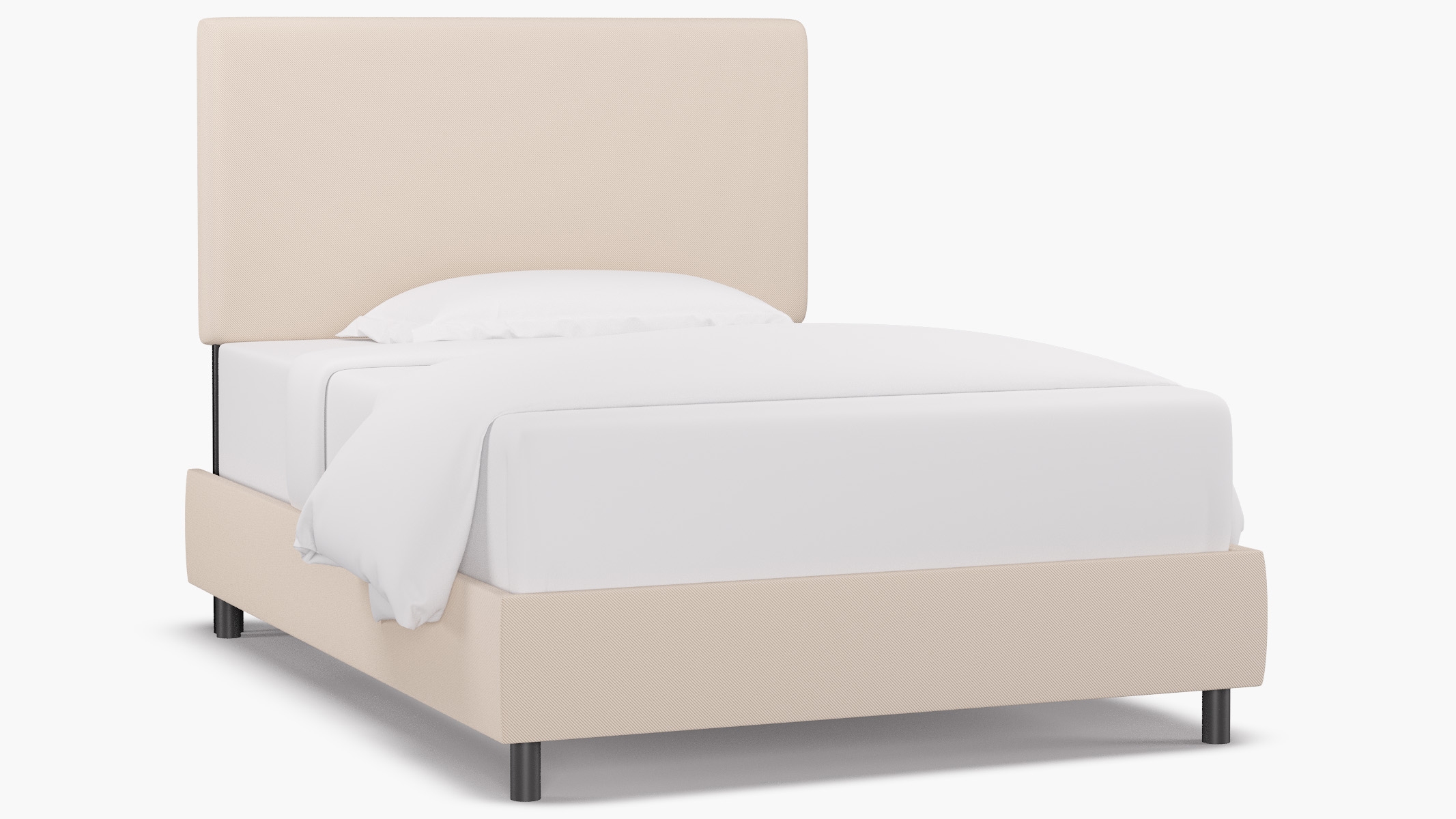 Square Back Bed, Natural Twill, Full - Image 1