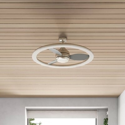 39.37" Parryville 3 - Blade LED Caged Ceiling Fan with Wall Control and Light Kit Included - Image 0