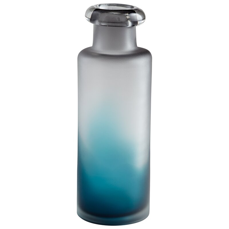 Cyan Design Neptune Blue/Clear Glass Table Vase - Image 0