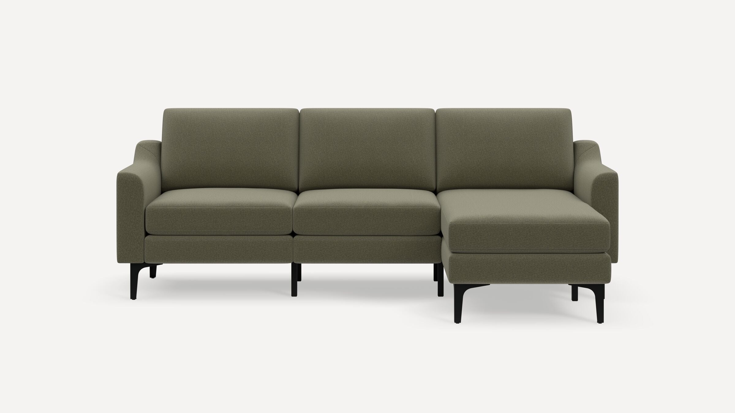 Nomad Sofa Sectional - Moss Green - Performance Flatweave / Black - Metal / Slope - Image 0