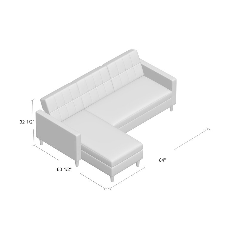 Kayden 84" Wide Reversible Sleeper Sofa & Chaise, Gray - Image 10