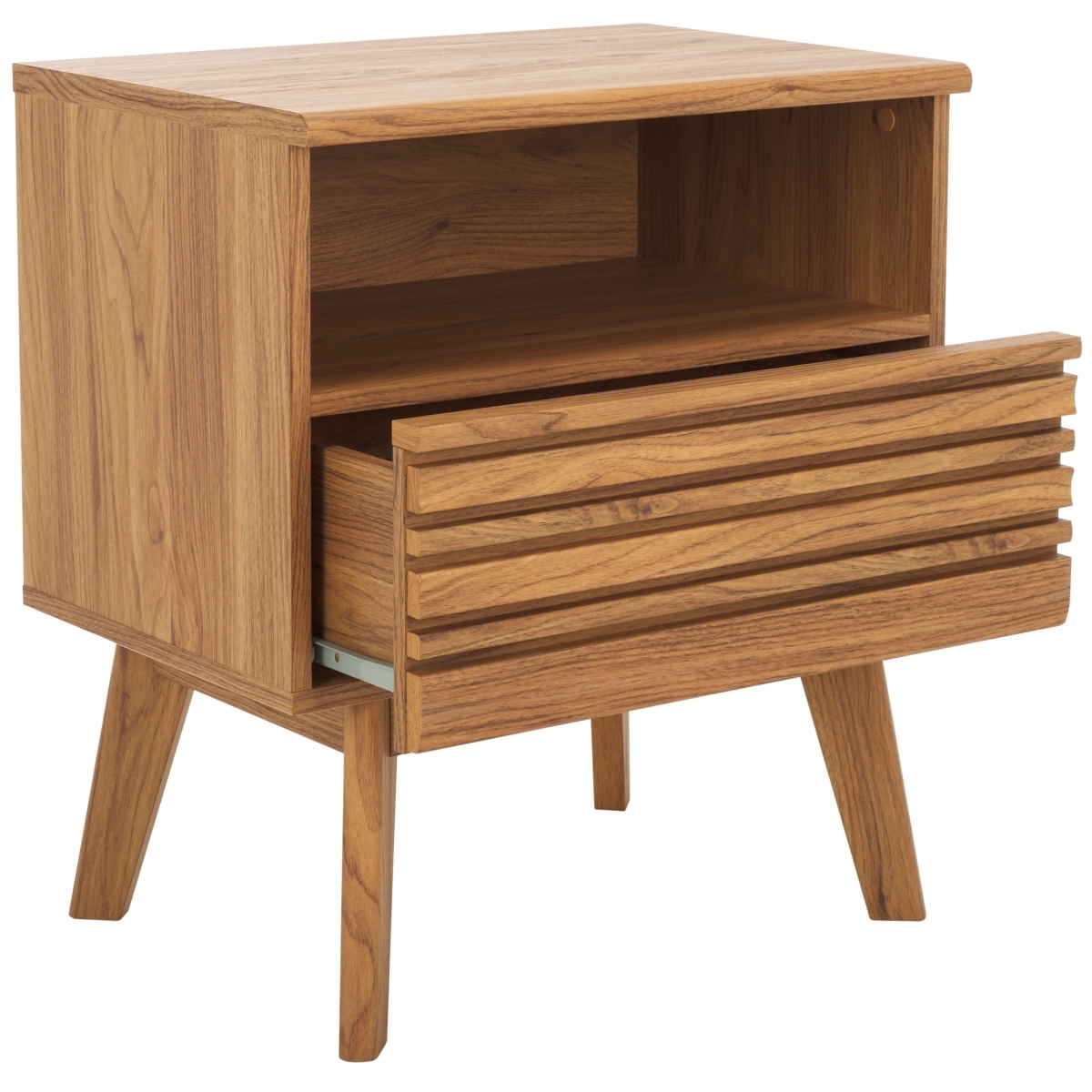Esma 1 Drawer 1 Shelf Nightstand - Oak - Safavieh - Image 5