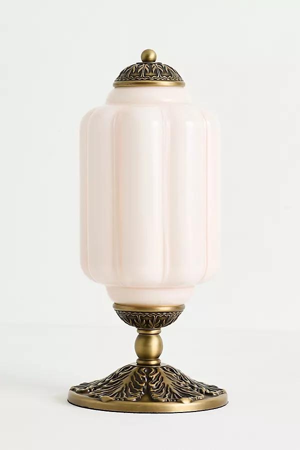 The Eloise Scallop Milk Glass Table Lamp - Image 0