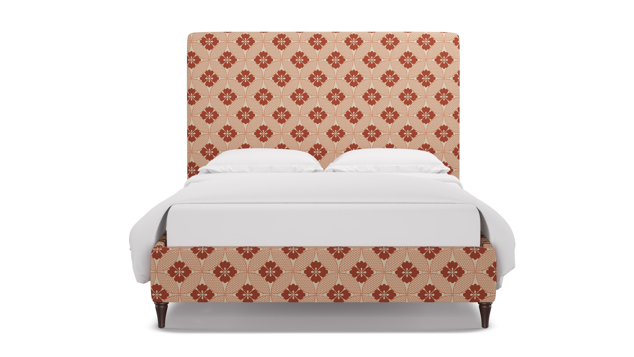 Classic Bed, Coral Solaire, Espresso Decorative Tapered Leg, Twin - Image 0