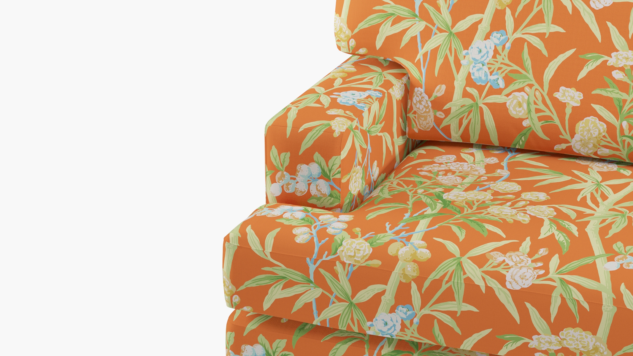 Classic Sofa, Mandarin Lanai, Espresso with Antique Brass Caster - Image 5