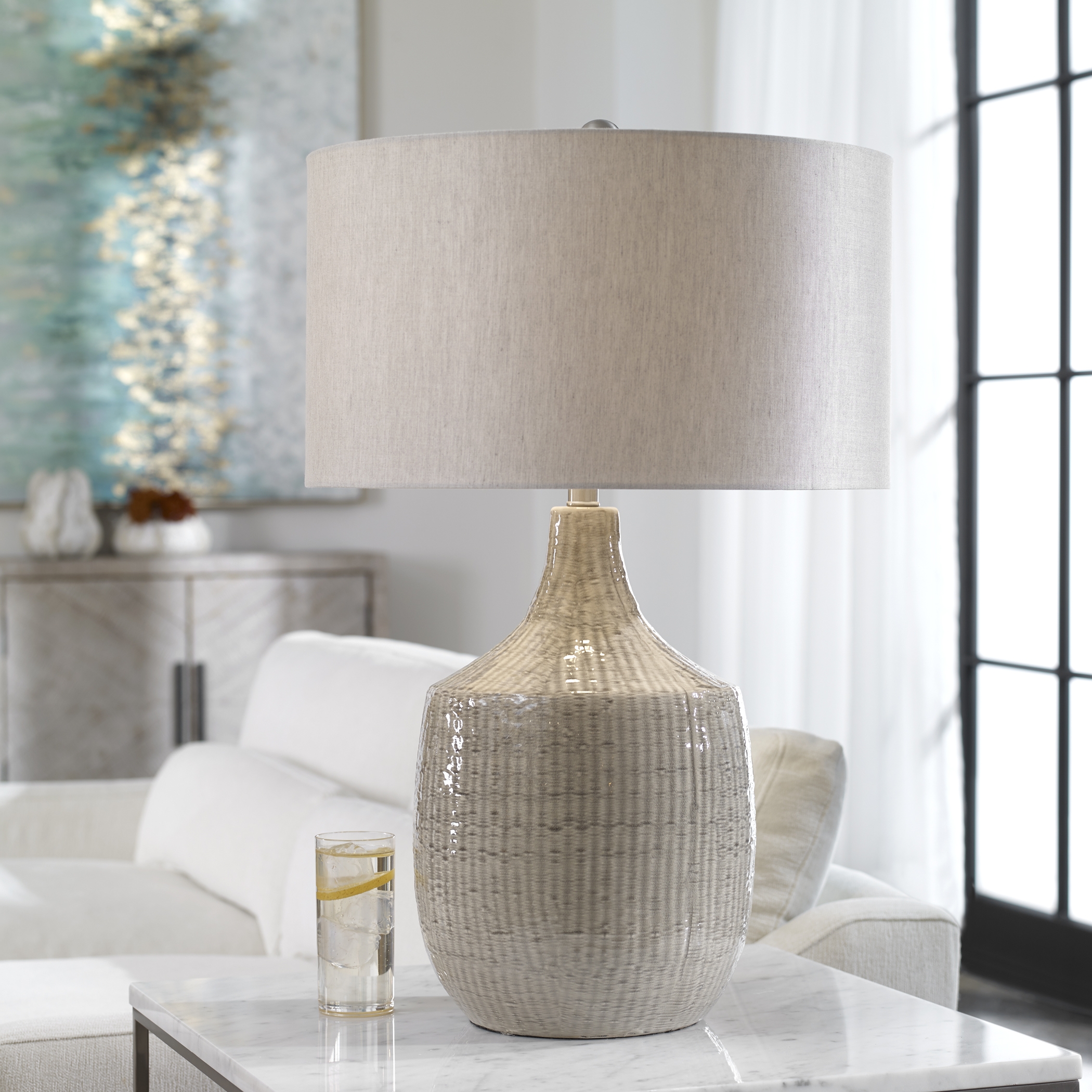 Felipe Gray Table Lamp - Image 1