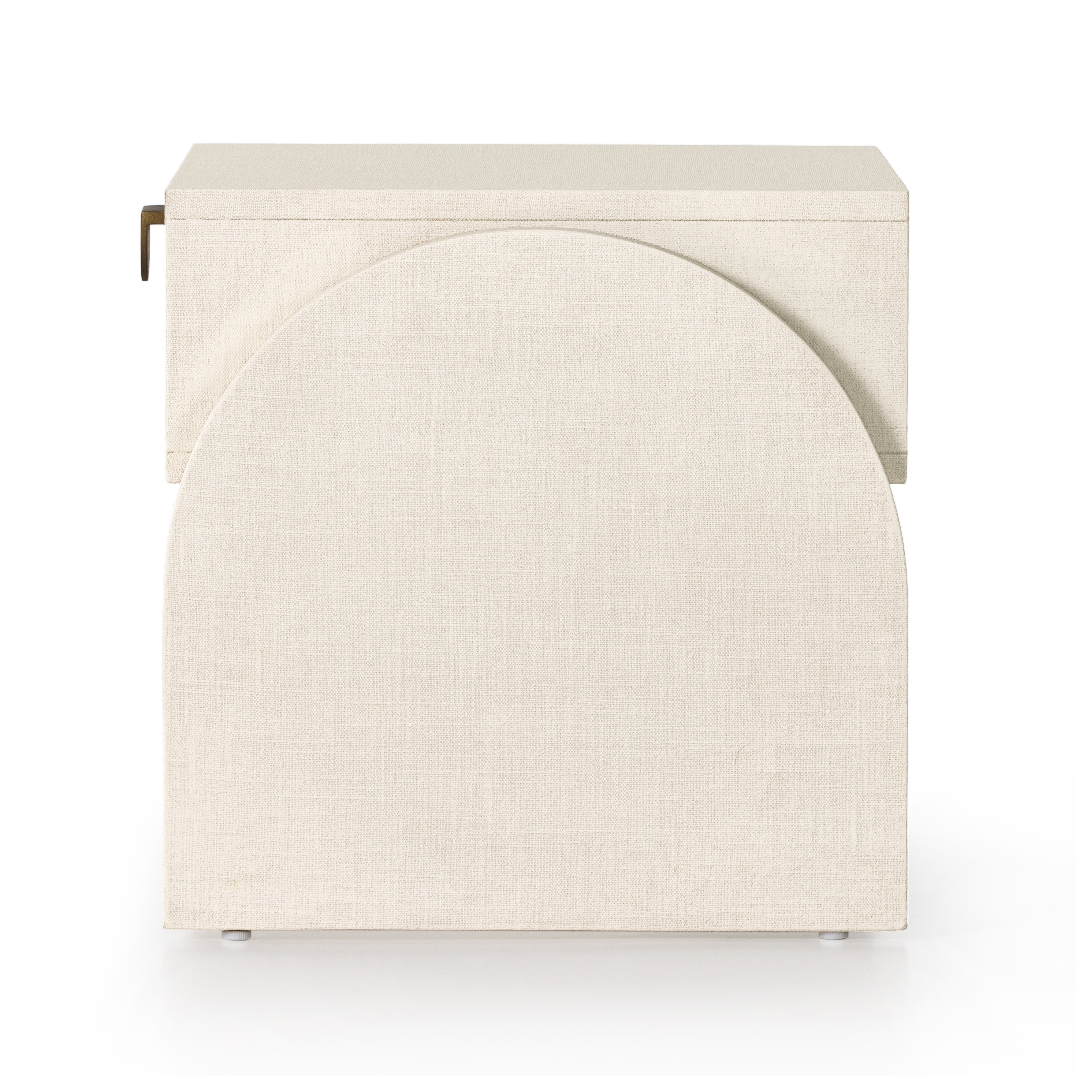 Cressida End Table-Ivory Painted Linen - Image 5