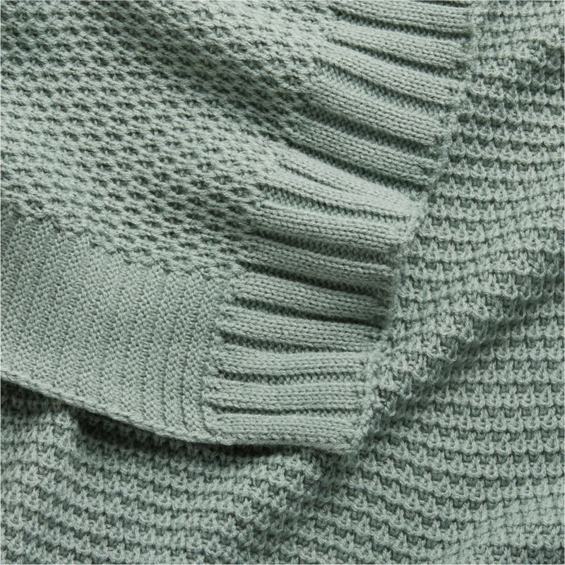 Bubble Knit Verte Green Baby Stroller Blanket - Image 6