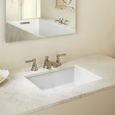 Verticyl Rectangular Undermount Bathroom Sink with Overflow - Image 0