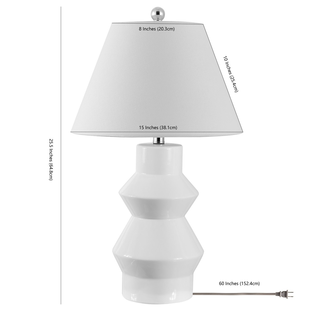 Larcia 25.5" Table Lamp - White - Safavieh - Image 4