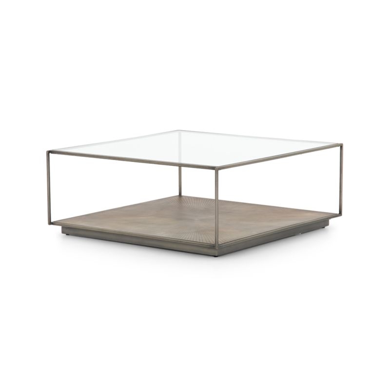 Array Square Coffee Table with Shelf - Image 1