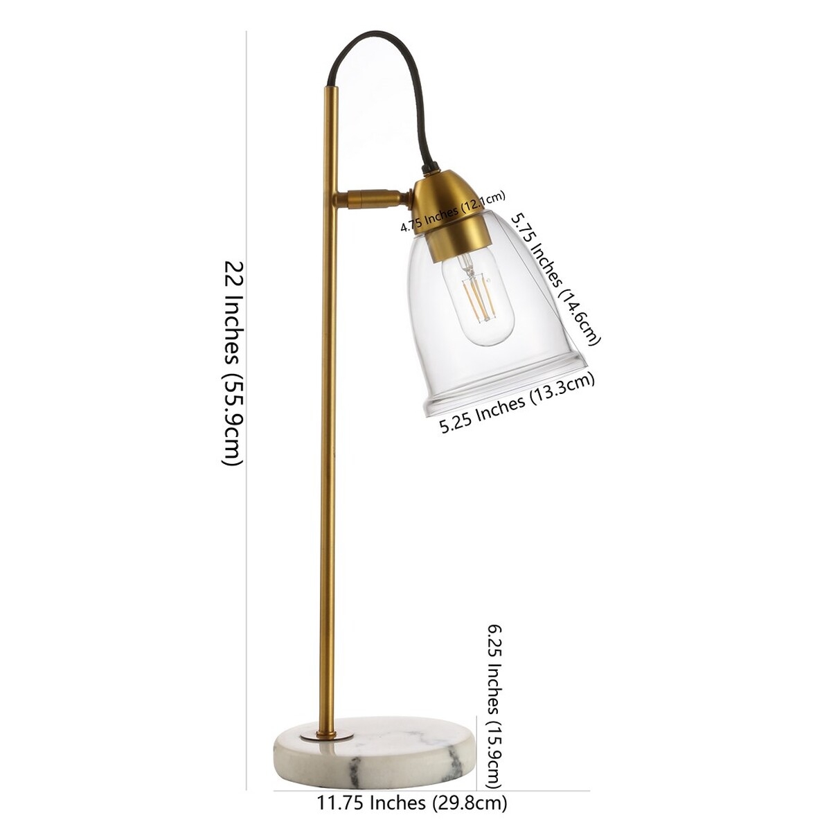 Gibson Table Lamp - White / Gold - Safavieh - Image 4