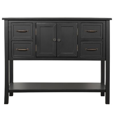 Console Table With 4 Drawers, 1 Cabinet And 1 Shelf - Image 0