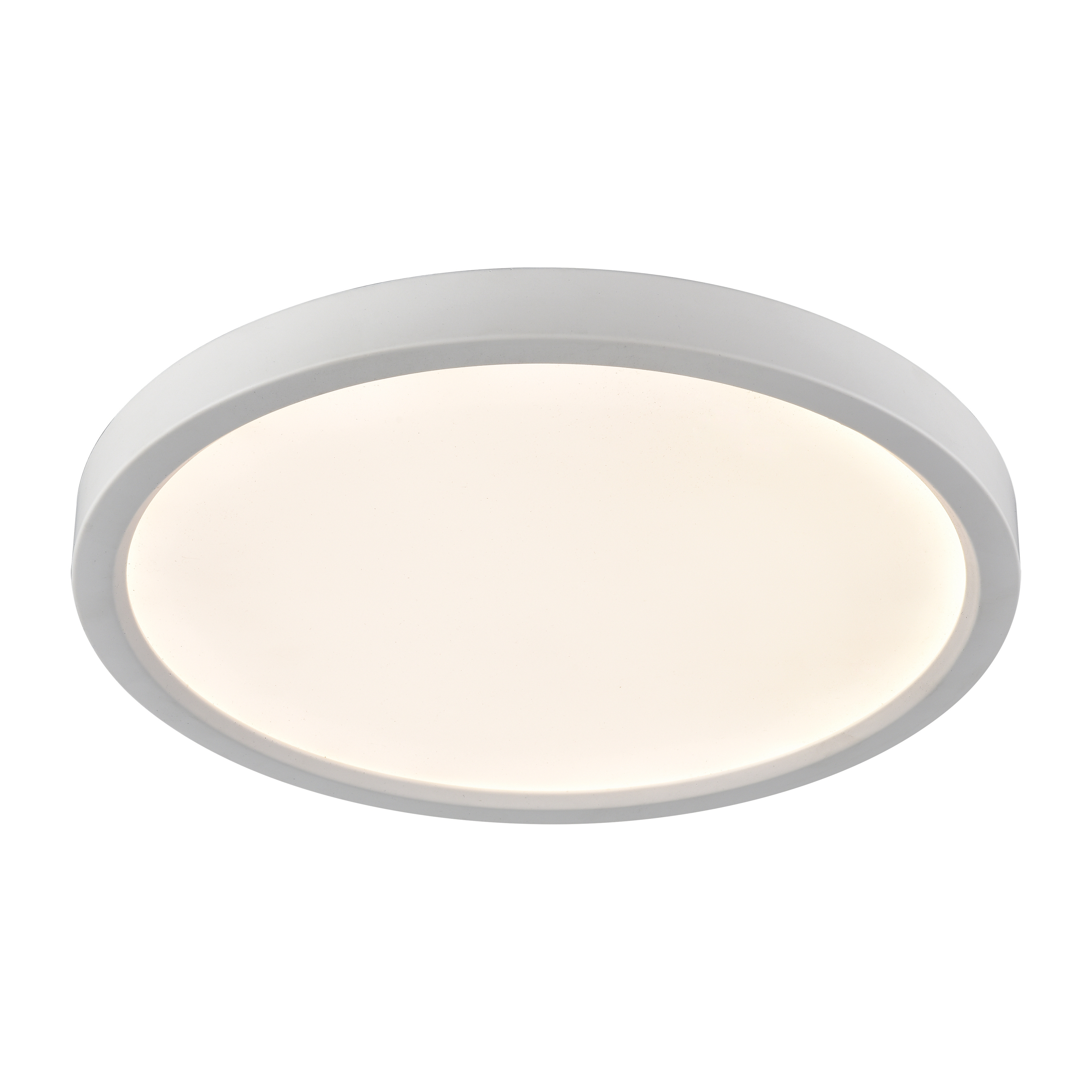 Titan 13'' Wide Integrated LED Round Flush Mount - White - Image 0