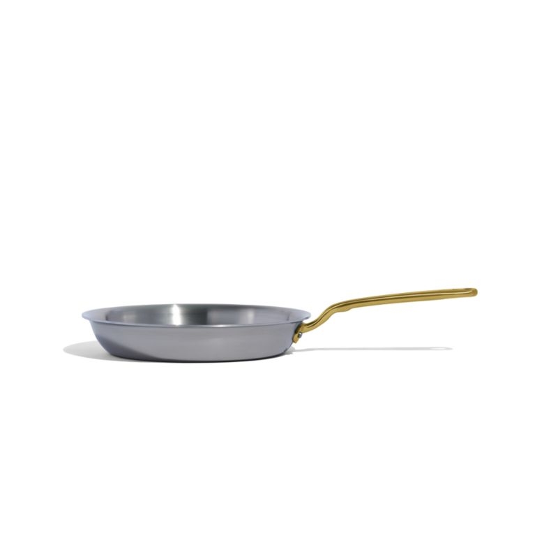 Made In Stainless Clad 10" Fry Pan with Antique Brass Hardware - Image 5