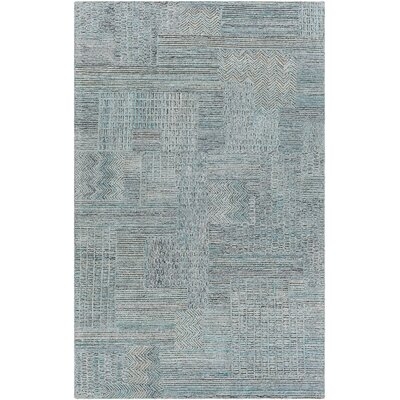 Rosario Abstract Hand Tufted Blue Area Rug - Image 0