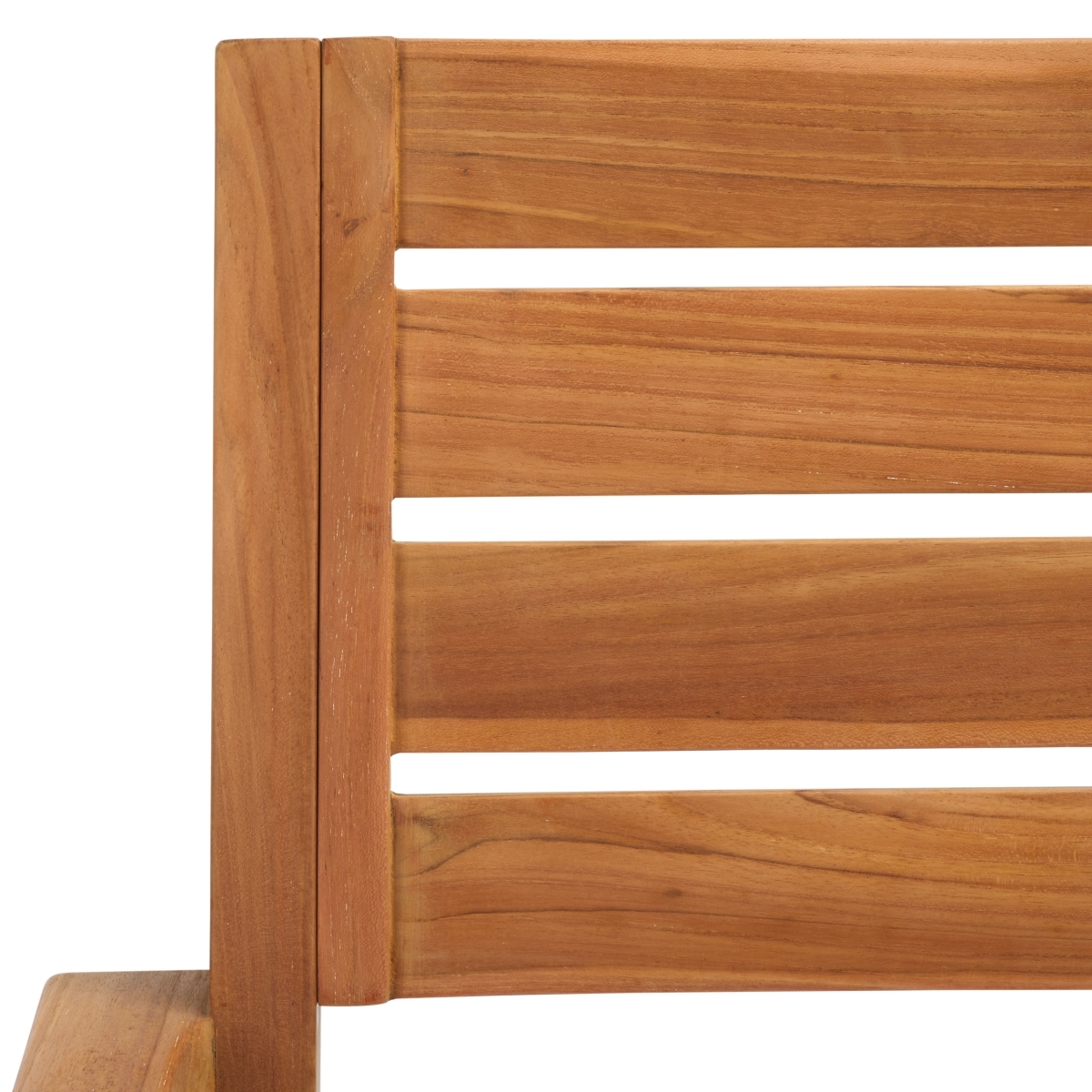 Indoor-Outdoor Leon Solid Teak Stacking Chair - Natural - Safavieh - Image 2