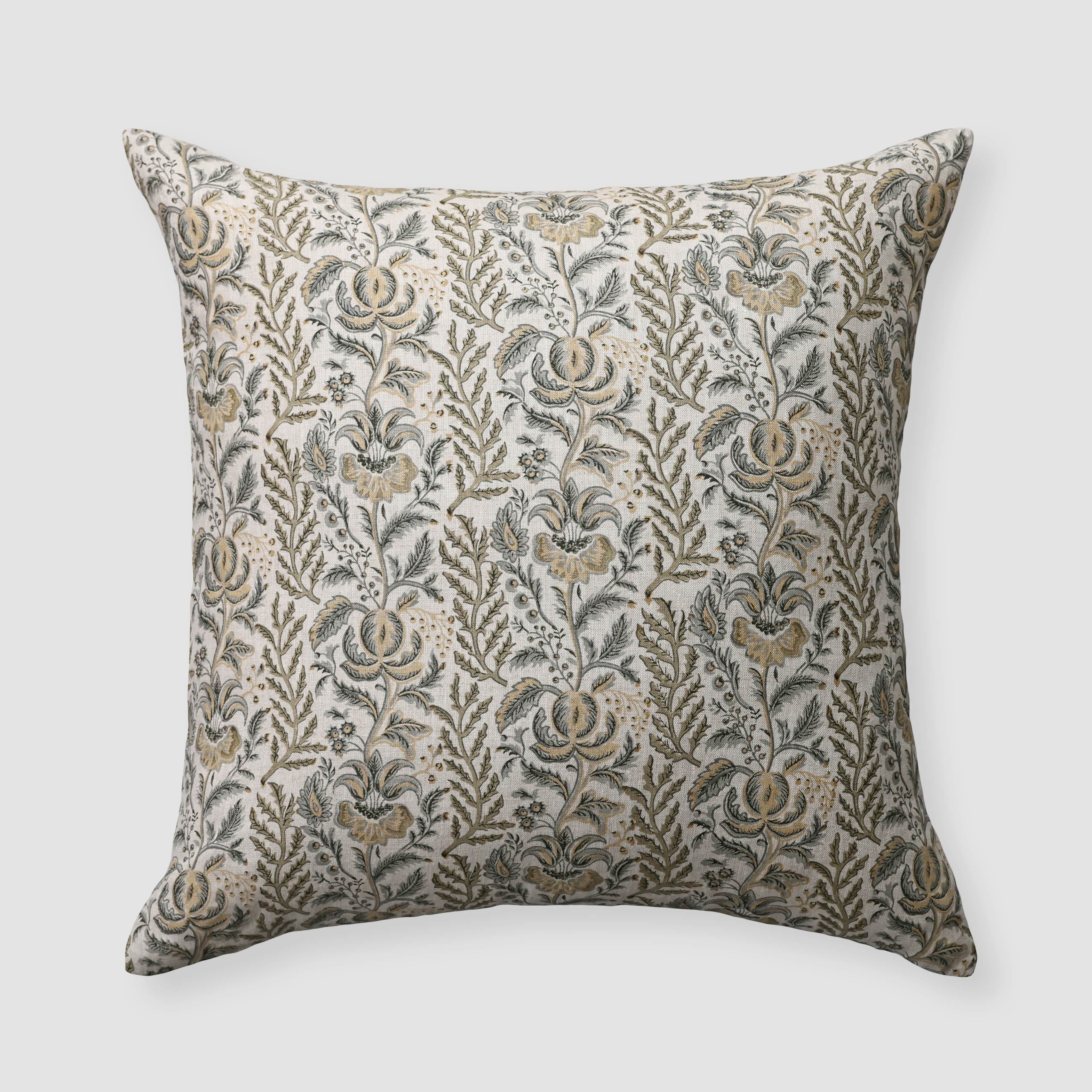The Citizenry Lia Block Print Pillow | Clay - Image 1