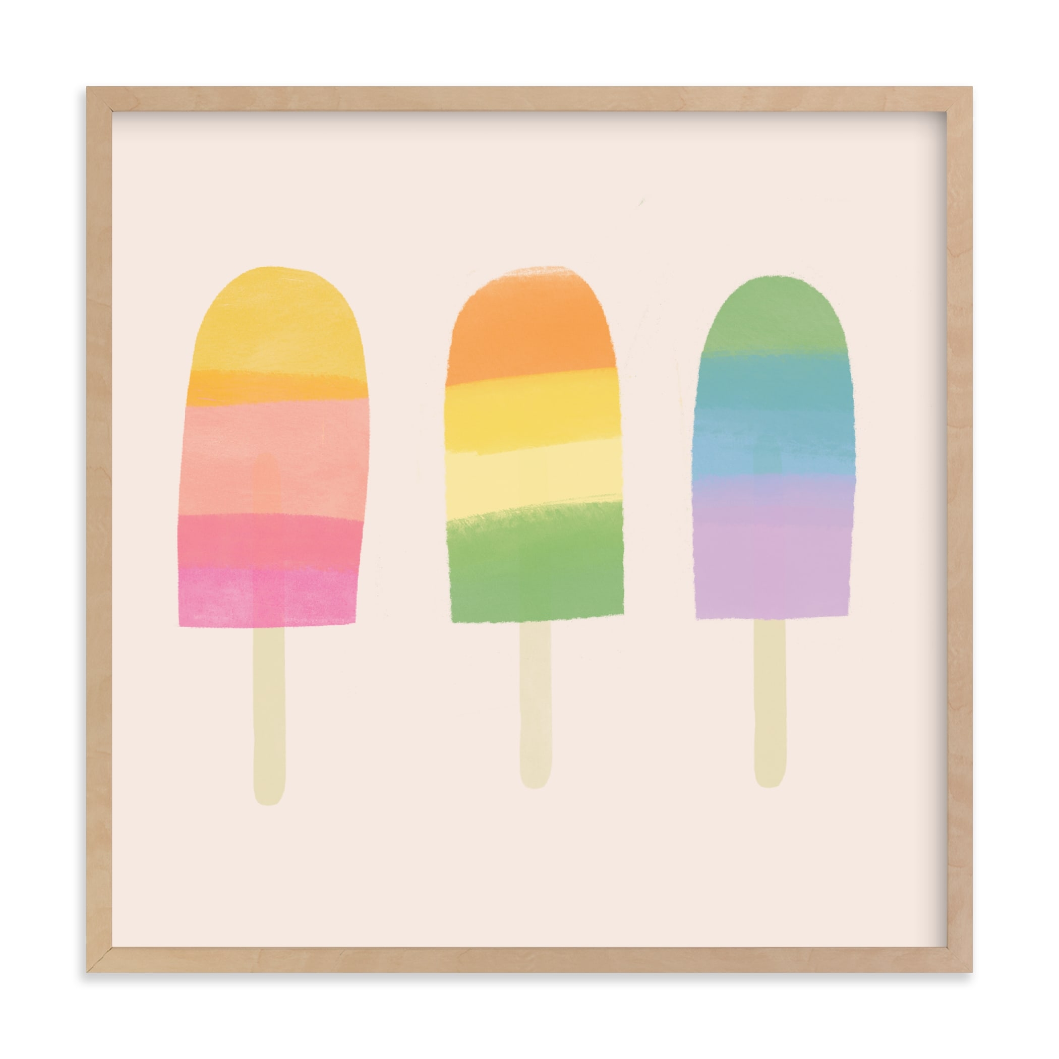 Rainbow Popsicles Children's Art Print - Image 0