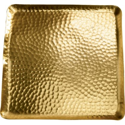Gilded Hammered Serving Tray - Image 0