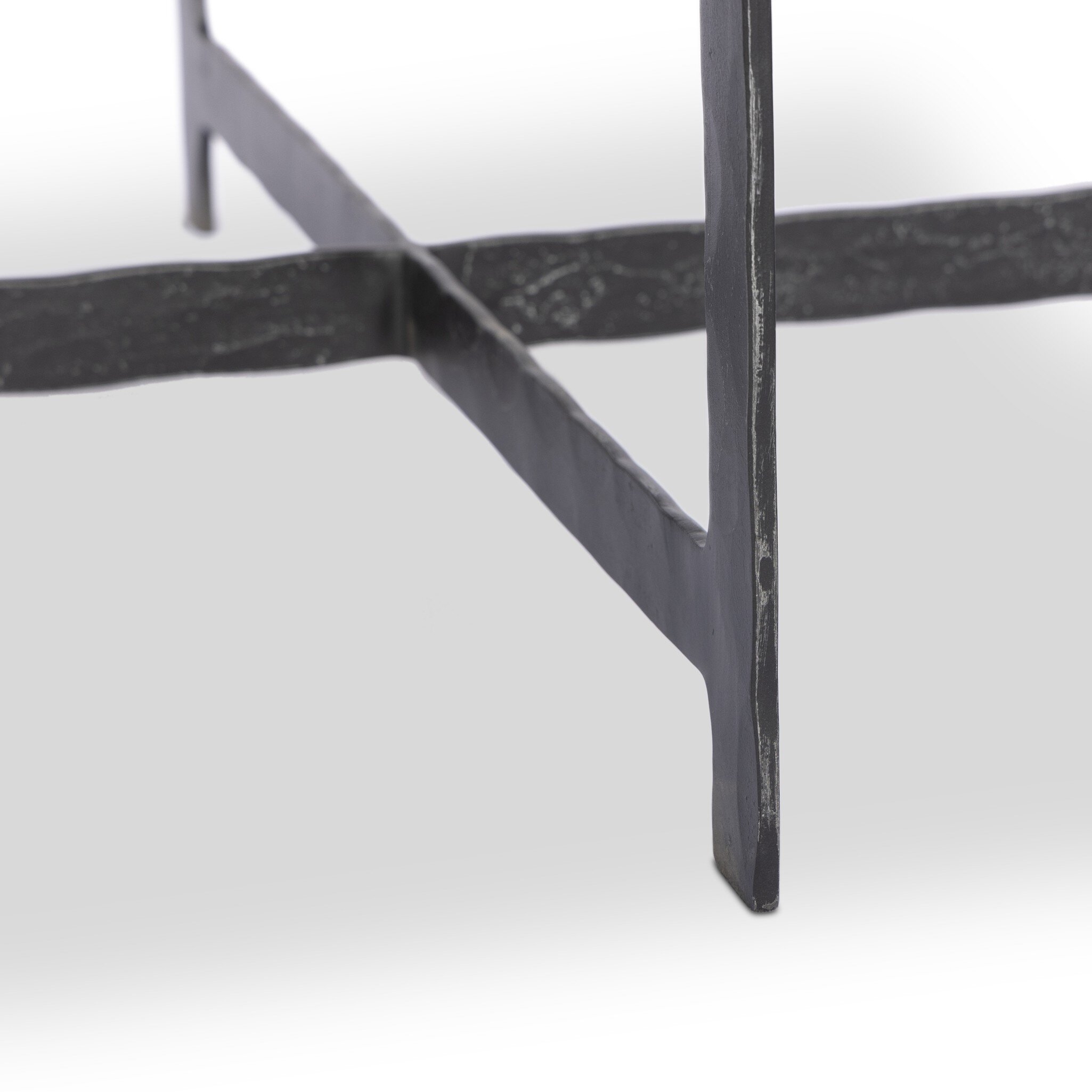 Hammered Iron End Table - Charcoal Marble - Image 5