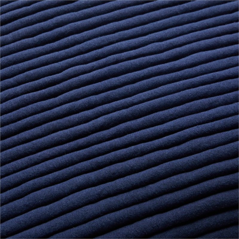 Sequence Navy Throw Pillow with Down-Alternative Insert 20" - Image 2