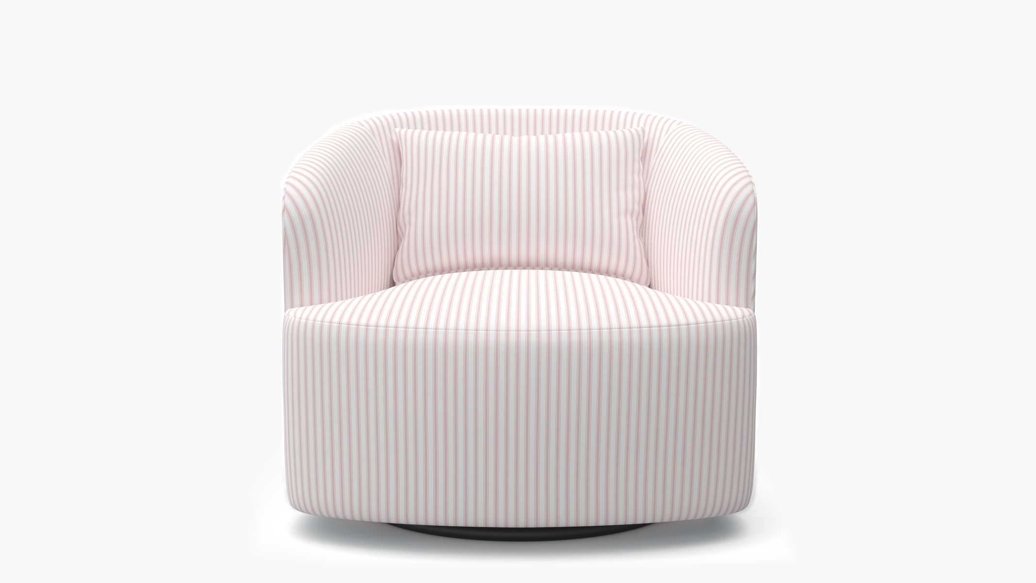 Deco Swivel Chair, Pink Classic Ticking Stripe - Image 0