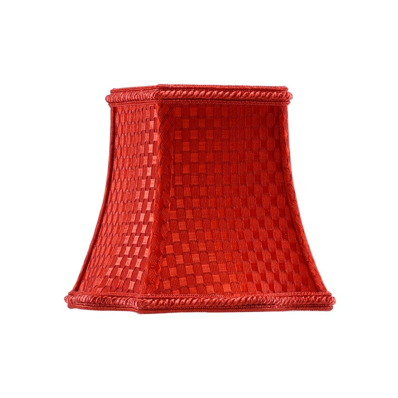 Chelsea House 9"" H Silk/Shantung Square Candelabra shade ( Clip on ) in Red - Image 0