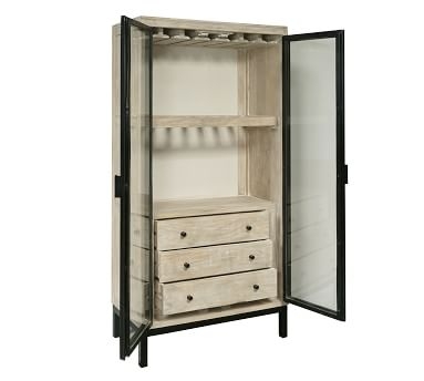 Tinen Bar Cabinet, Cream - Image 2