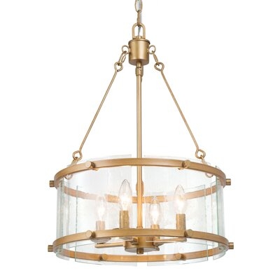 Sabite 4 - Light Shaded Drum Chandelier - Image 0