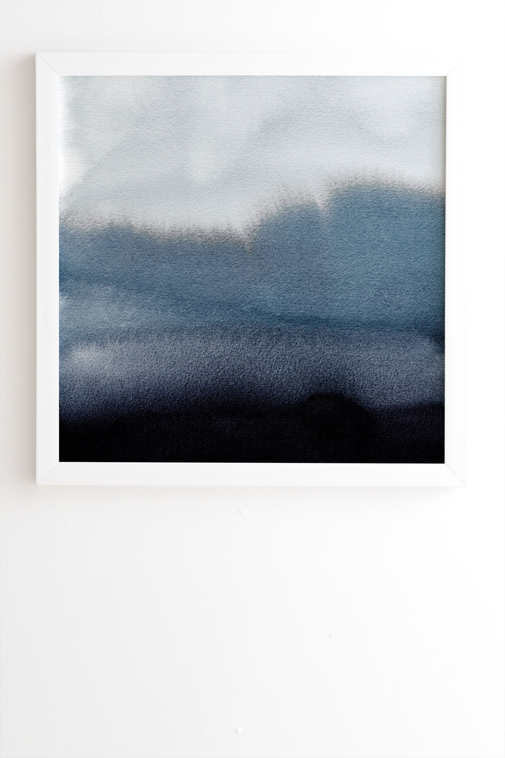 In Blue by Georgiana Paraschiv - Framed Wall Art Basic White 30" x 30" - Image 0