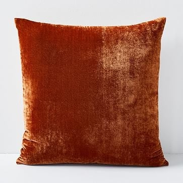 Lush Velvet Pillow Cover, 20"x20", Copper, Set of 2 - Image 0