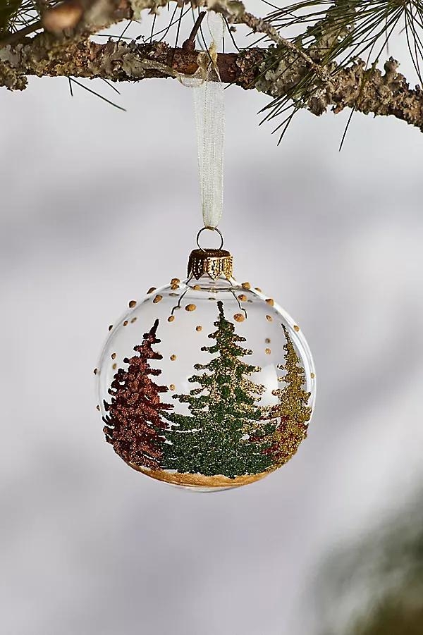 Evergreen Forest Glass Globe Ornament - Image 0