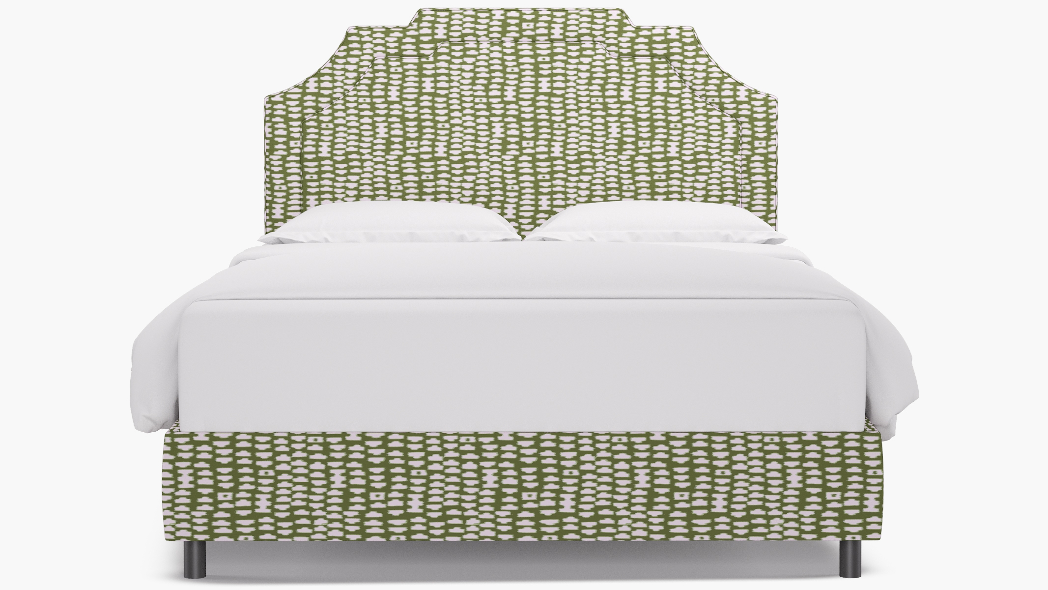 Art Deco Bed, Olive Odalisque, Queen - Image 0