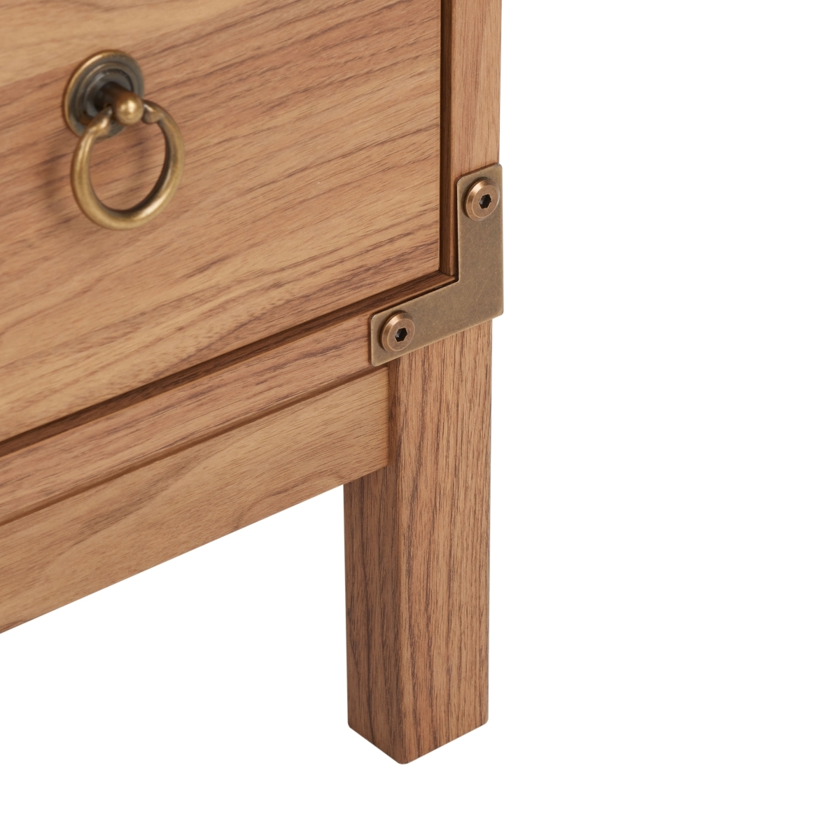 Galio 3 Drawer Chest - Oak / Gold - Safavieh - Image 3