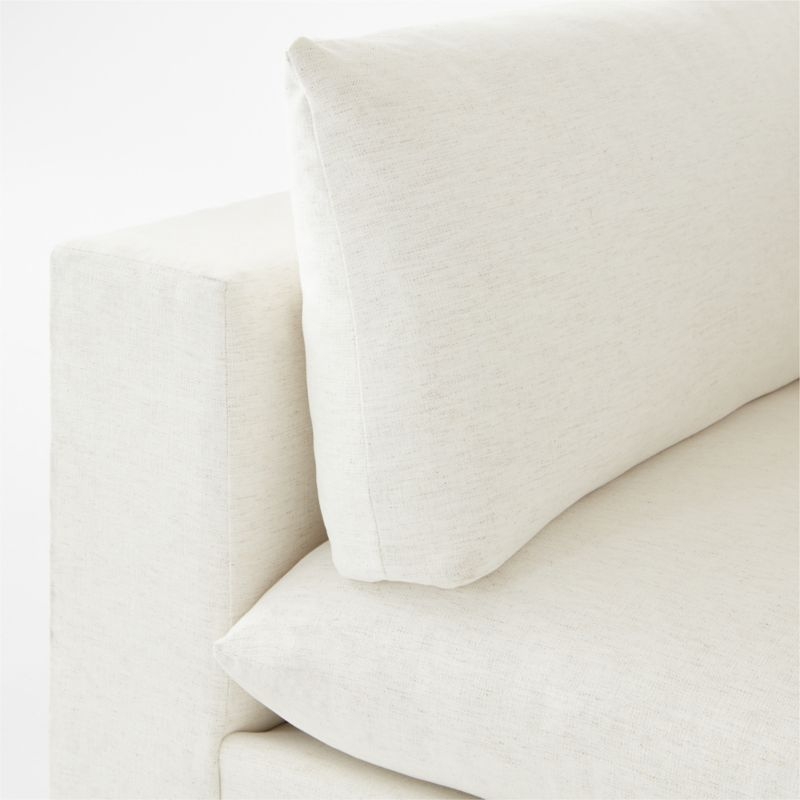 Deseo White Performance Fabric Deep Depth Corner Chair - Image 5