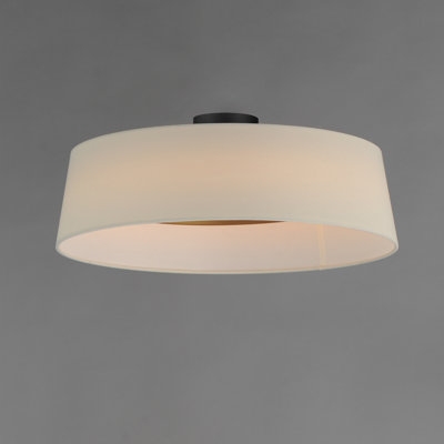 Melva Linen LED Semi Flush Mount - Image 0
