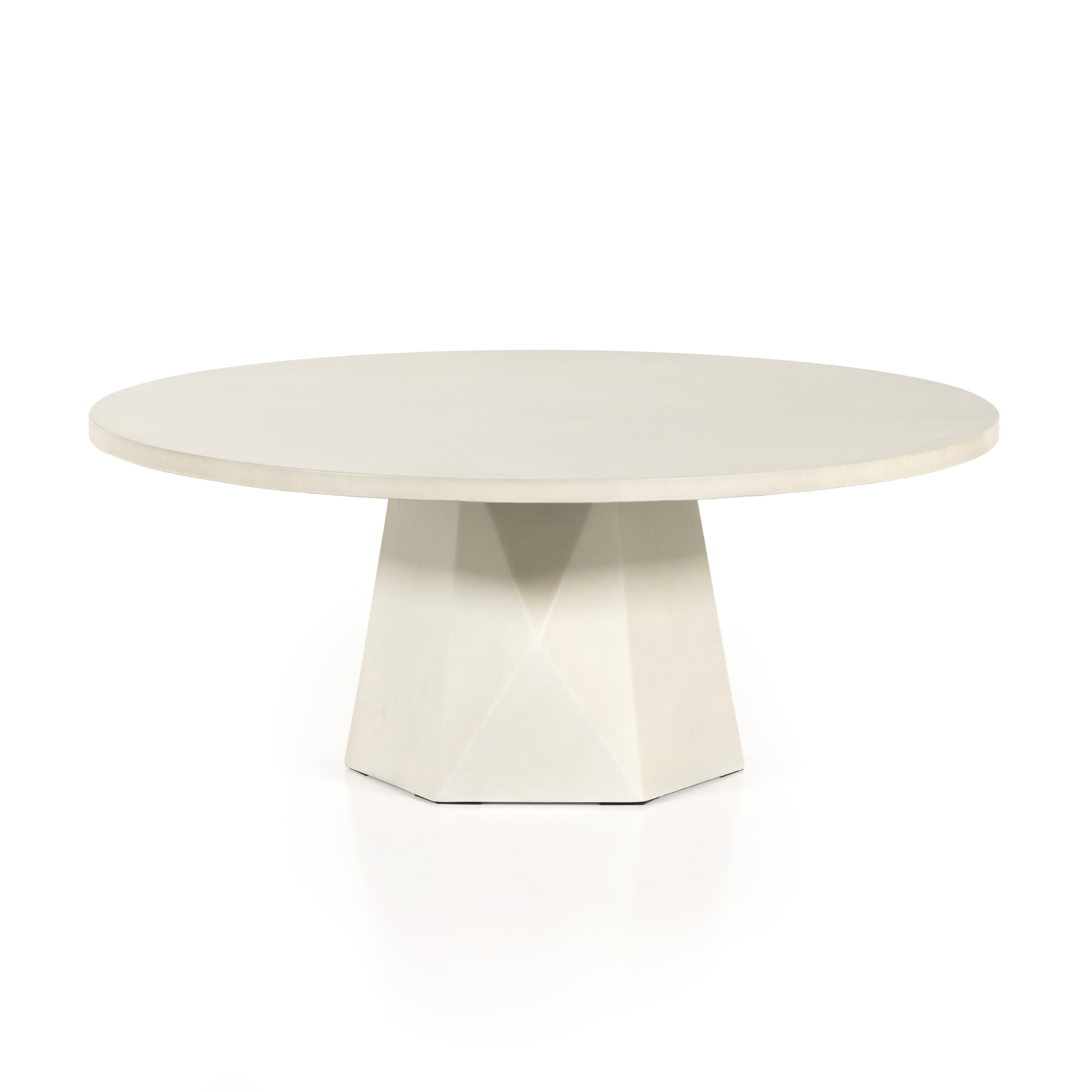 Bowman Outdoor Coffee Table-White Cncrt - Image 0