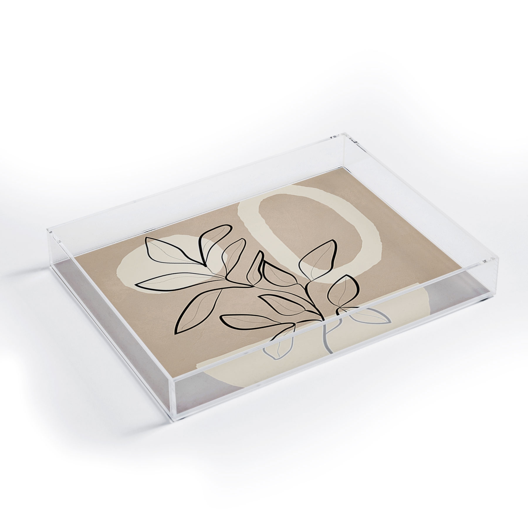 Abstract Minimal Plant 7 by City Art - Acrylic Tray Medium 15.5" x 12" - Image 1