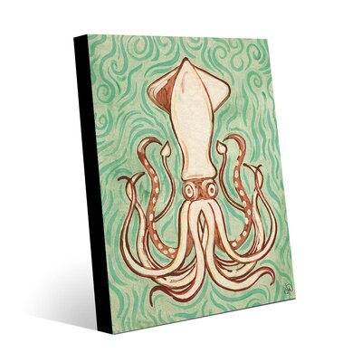 Rustic Squid Flow In Brown & Green Nautical - Image 0