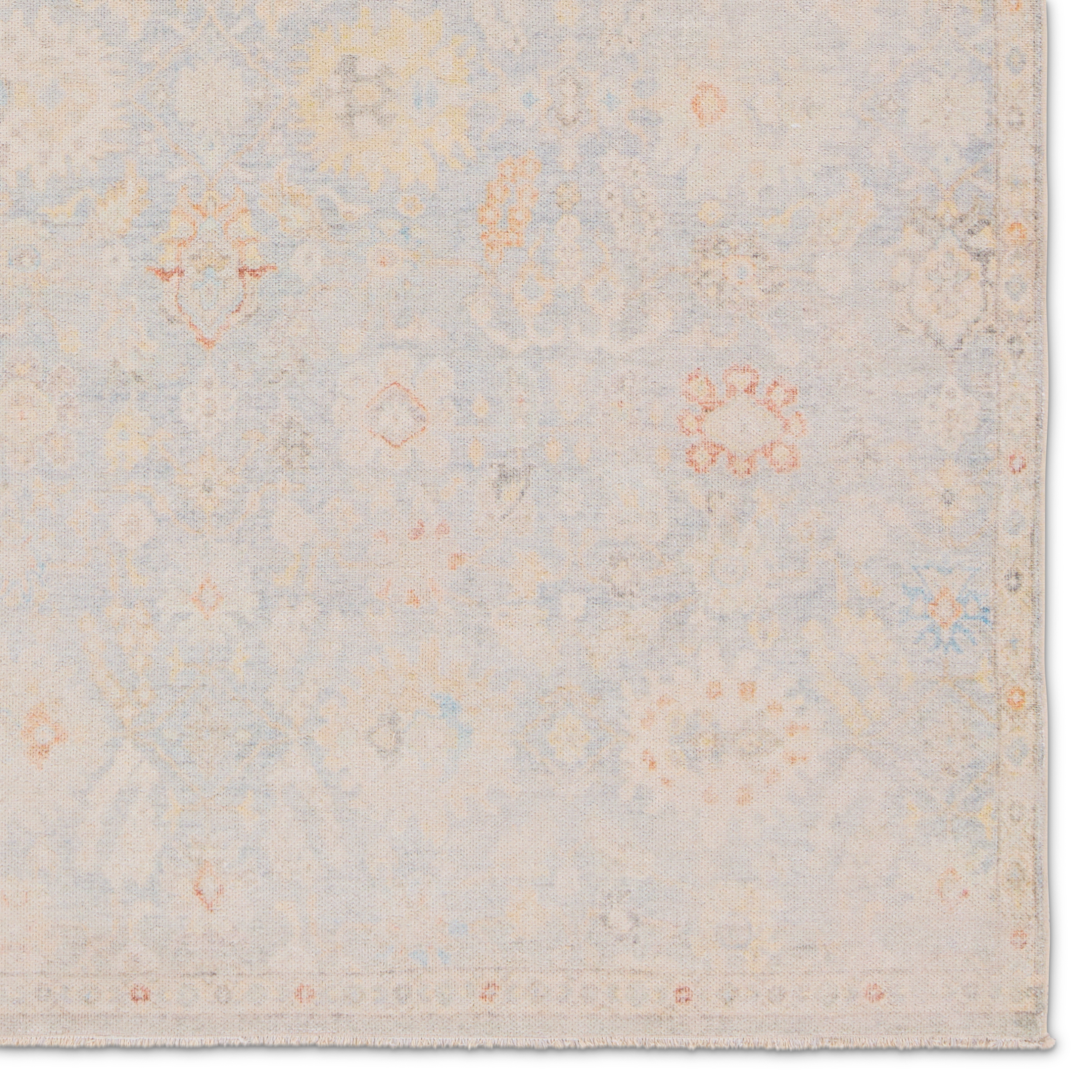 Doire Floral Light Blue/Cream Area Rug (4'X6') - Image 3