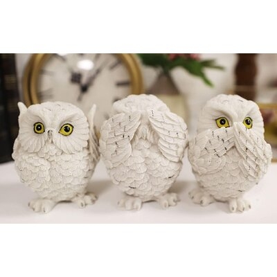 3 Piece Carder Fat Baby Owls Figurine Set - Image 0