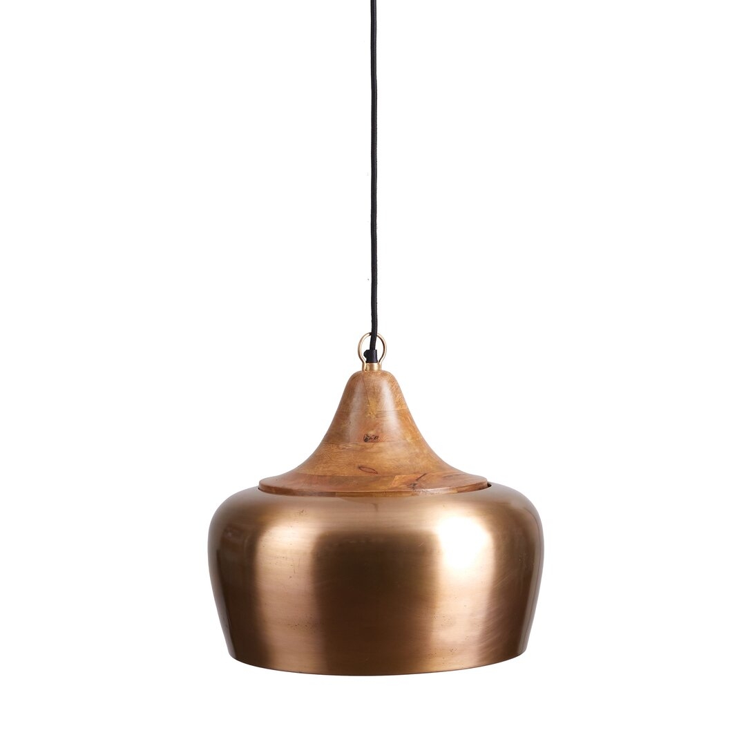 Napa Home and Garden 1 - Light Single Bowl Pendant with Wood Accents - Image 0