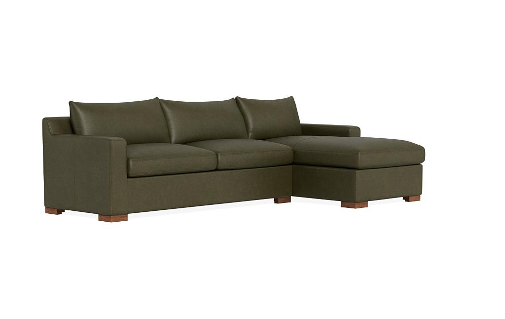Sloan Leather Sleeper Right Chaise Sectional - Image 1