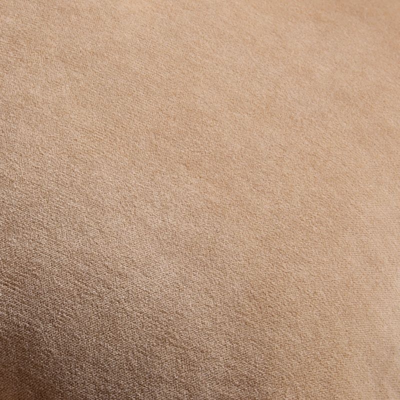 Relaxed Washed Organic Cotton Velvet 20"x20" Sierra Tan Throw Pillow Cover - Image 3