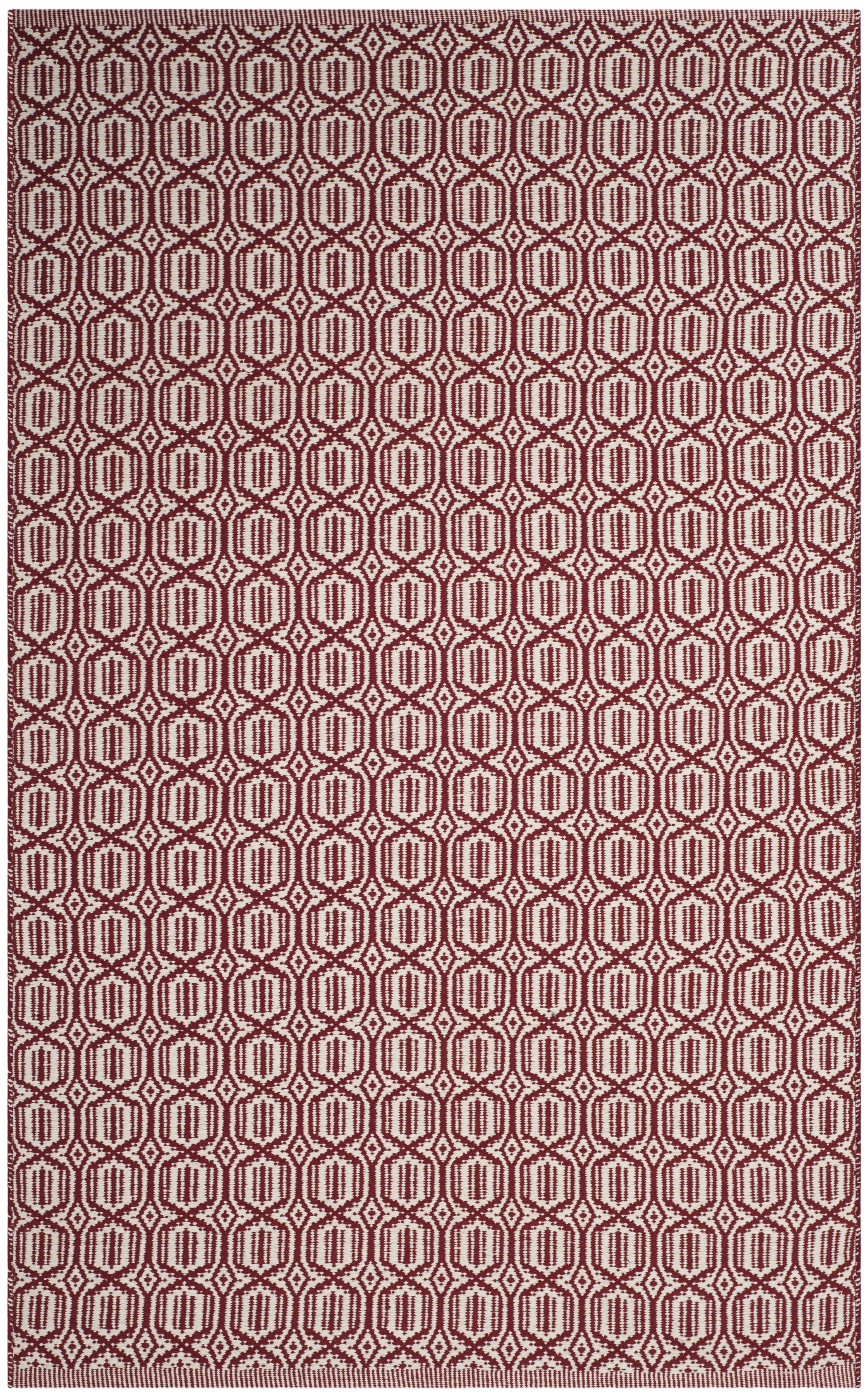 Arlo Home Hand Woven Area Rug, MTK333C, Ivory/Red,  4' X 6' - Image 0