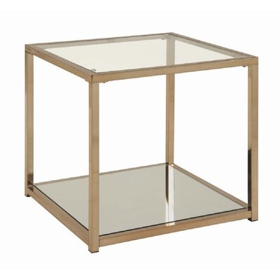 Dale Glass Top End Table with Storage - Image 0