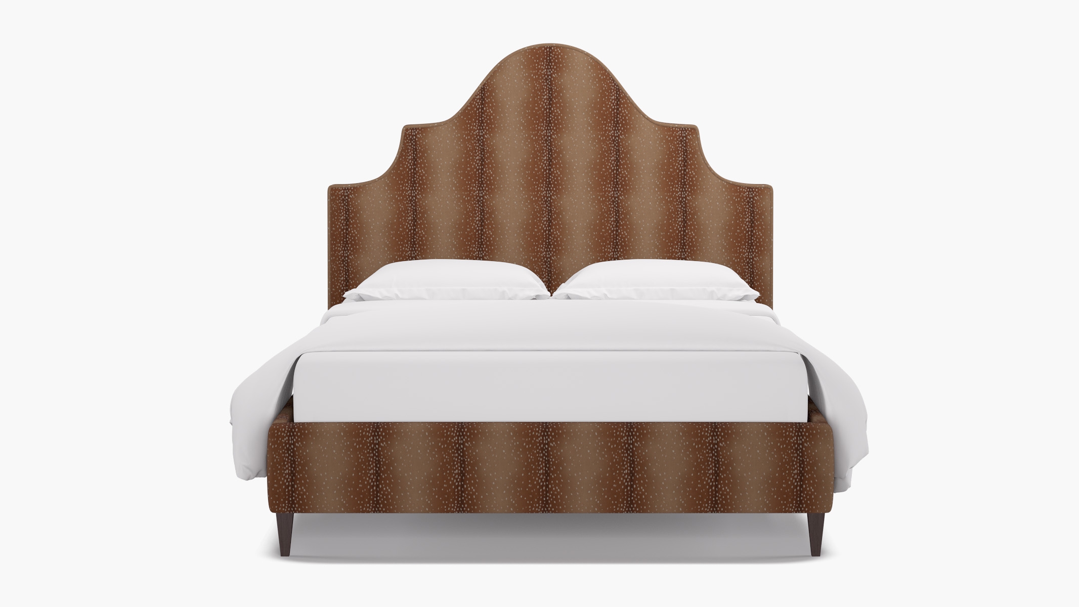 Statement Bed, Antelope, Espresso Square Tapered Leg, Twin - Image 0